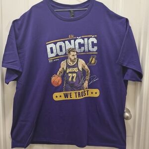Luka Doncic Cartoon Style Los Angeles Basketball T-Shirt 4XL | 500Level NBAPA
